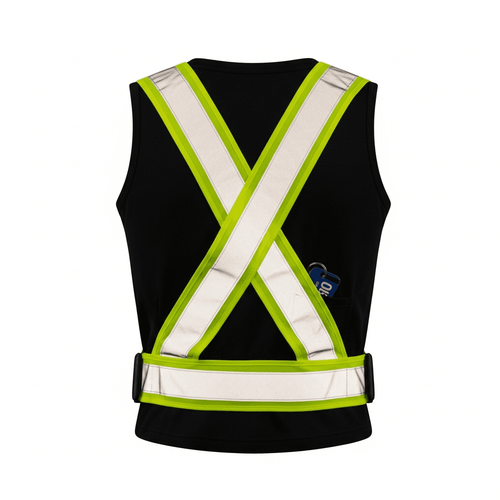 Reflective jogging strap vest